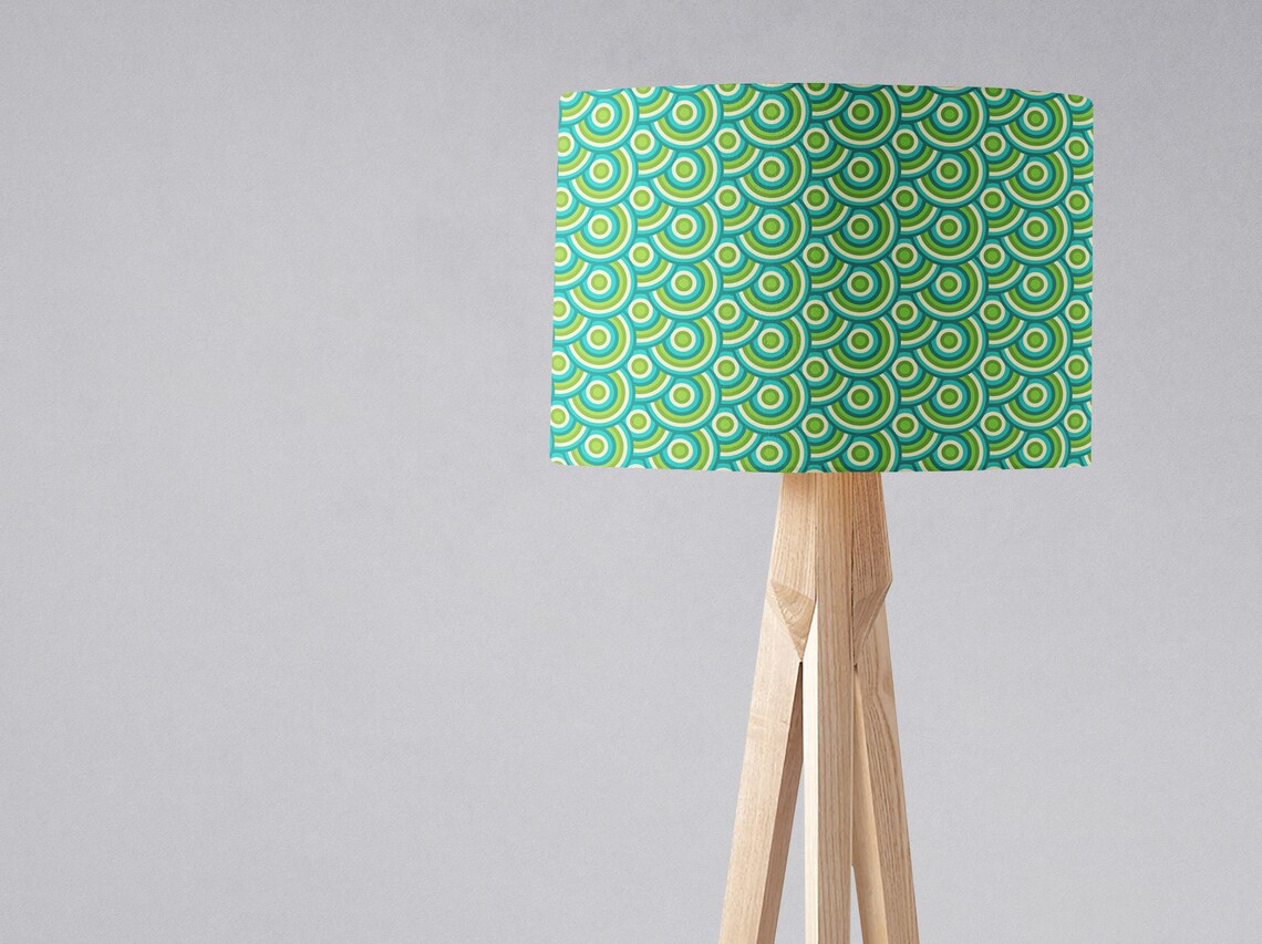 Green Lamp Shade Green Retro Retro Lampshade Retro Home Etsy UK