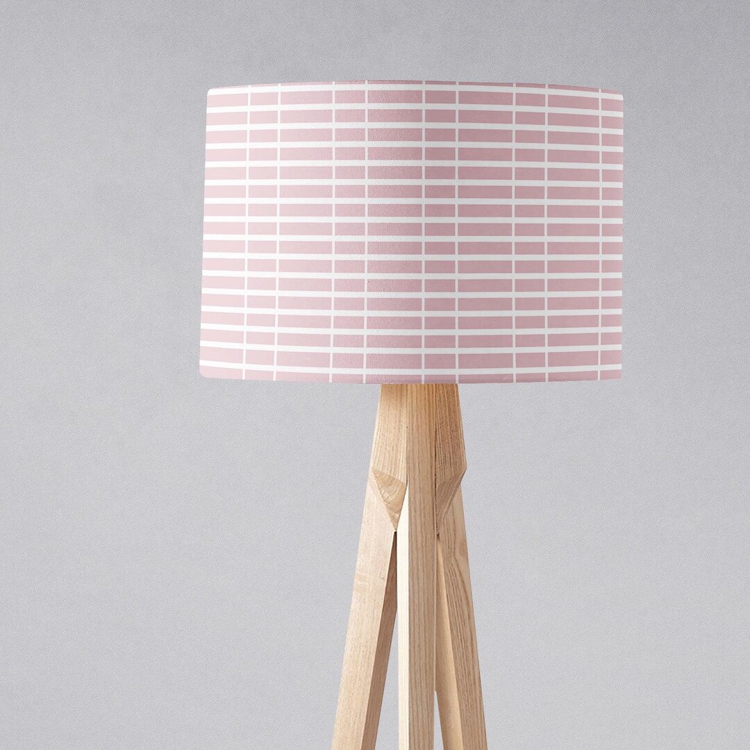 Pink and White Lamp Shade, Pink Nursery, Lamp Shade, Ceiling Lamp Shade ...