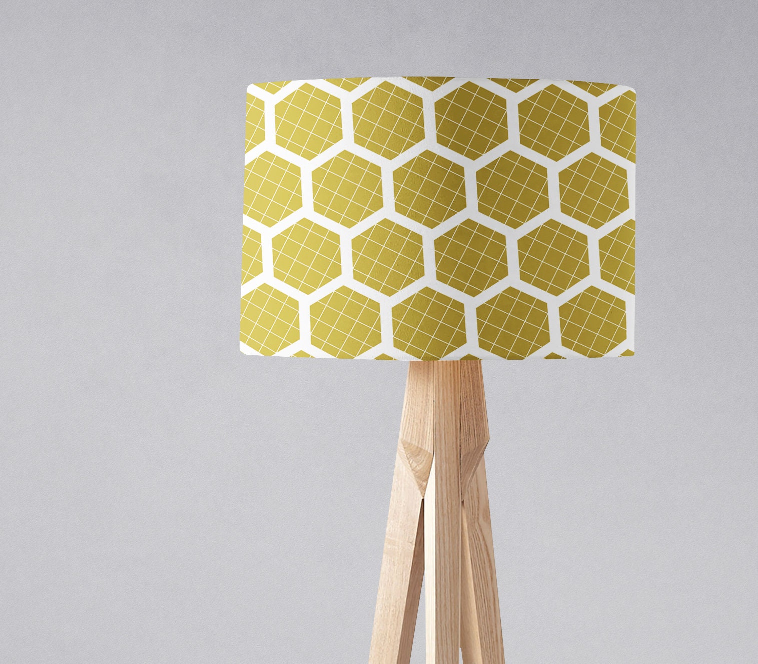 Lampenschirm Mit Gelb-weißem Streifendesign – Geometrischer Stoffschirm Für Decken- & Tischlampen | Verschiedene Größen