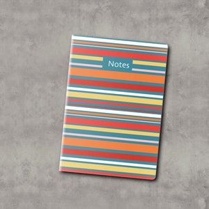 Striped notebooks, A5 journals, Notebook gifts, Blank paper notebook, Sketch books, A5 notebook, Small notepad, A5 sketchbook