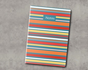 Striped notebooks, A5 journals, Notebook gifts, Blank paper notebook, Sketch books, A5 notebook, Small notepad, A5 sketchbook