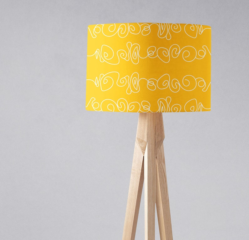 Yellow Lamp Shade Ceiling Light Mustard Image 0