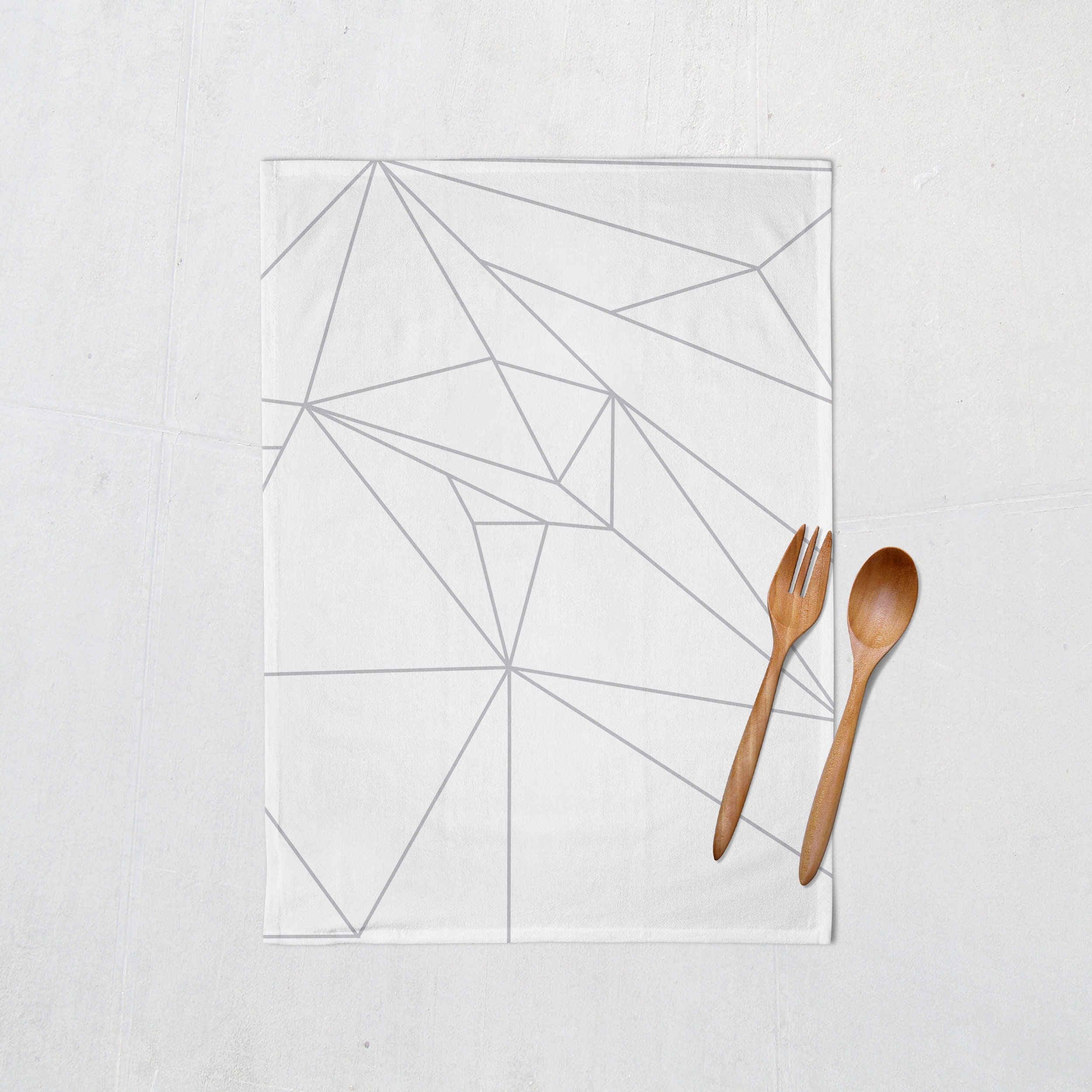 White Tea Towel Grey Kitchen Towelgeometric Kitchen Decor Etsy UK