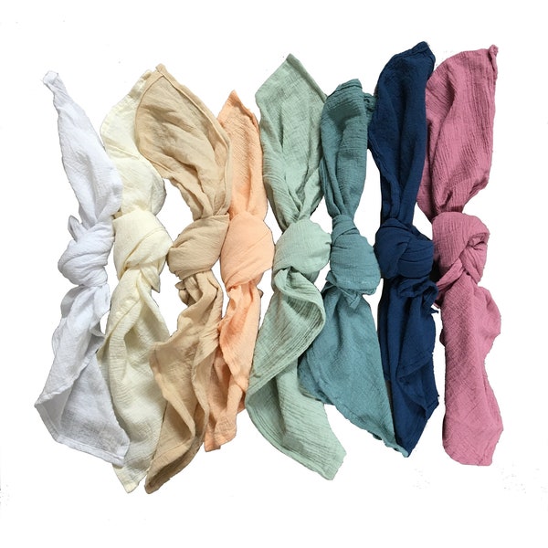 Gauze Dinner Napkins - Stronger than cheesecloth, reusable and easy to wash,  great for weddings, bridal showers, baby showers, events