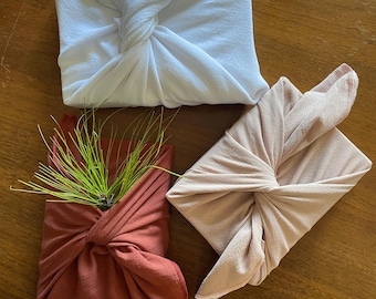 Papel de regalo reutilizable fabricado en EE. UU. 100 % algodón furoshiki