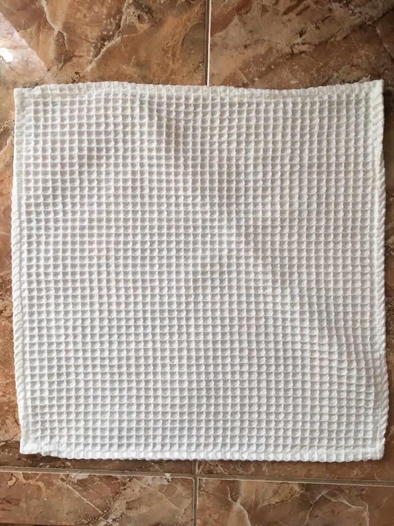 Turkish Waffle Wash Cloths 100% Cotton many color options biodegradable eco friendly waffle weave hand made natural image 5