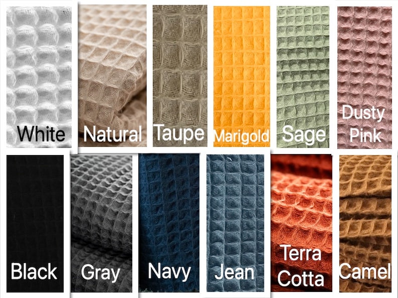 Turkish Waffle Wash Cloths 100% Cotton many color options biodegradable eco friendly waffle weave hand made natural image 6
