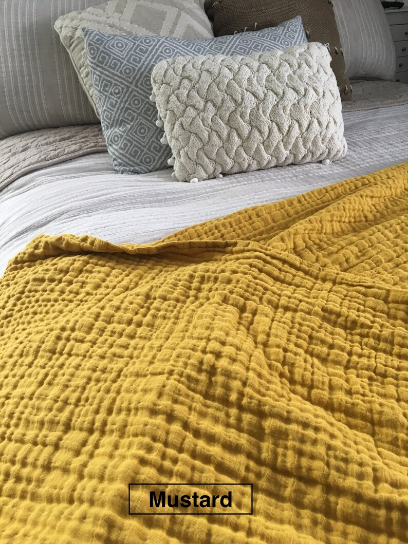 Muslin Bed Coverlet/Blanket. Twin Full/Queen King Etsy