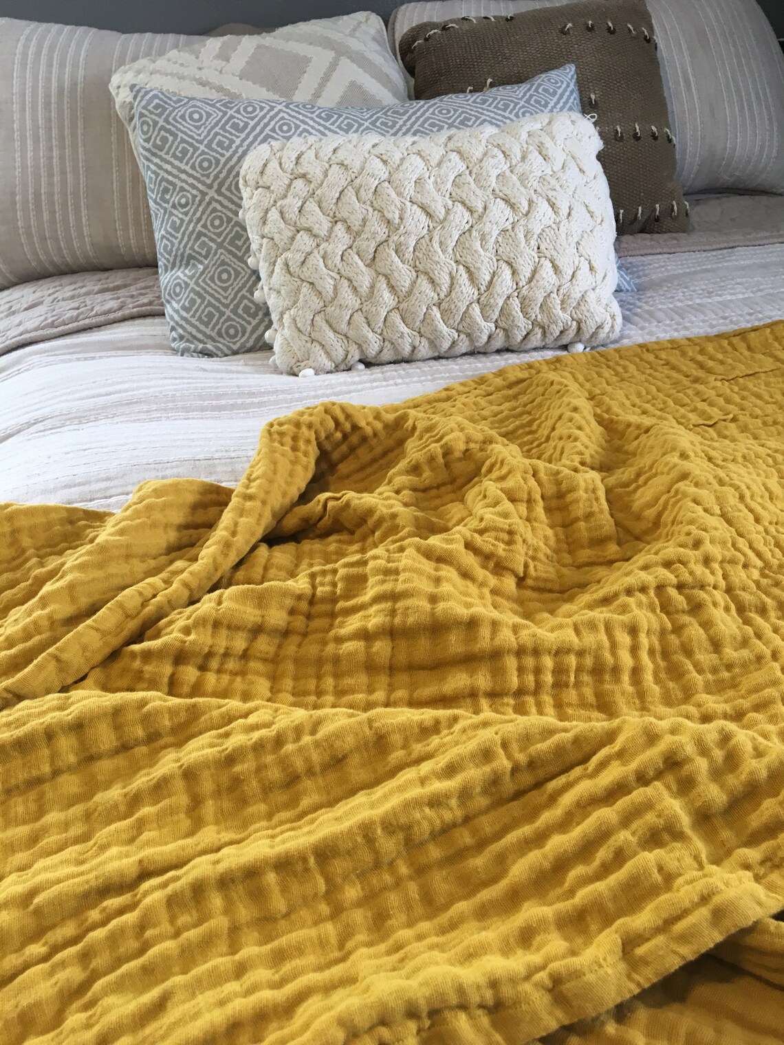 Muslin Blanket bedspread Adult Sizes King Queen Twin. Many Etsy