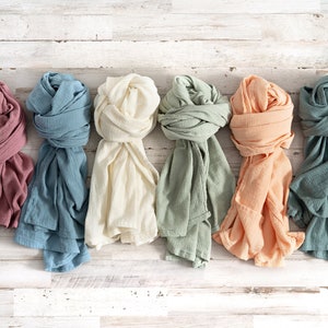 Cotton Gauze Scarf Lightweight and breathable image 4