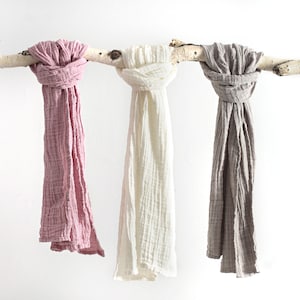 Muslin Gauze Scarf - many color options - breathable, lightweight and airy cotton