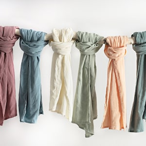 Cotton Gauze Scarf Lightweight and breathable image 1