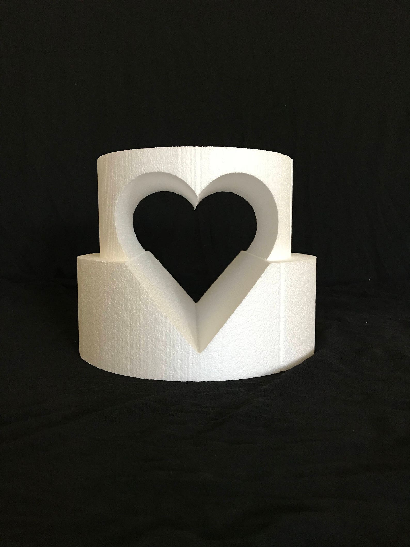 Cake Dummy Set With Heart Cutout Etsy
