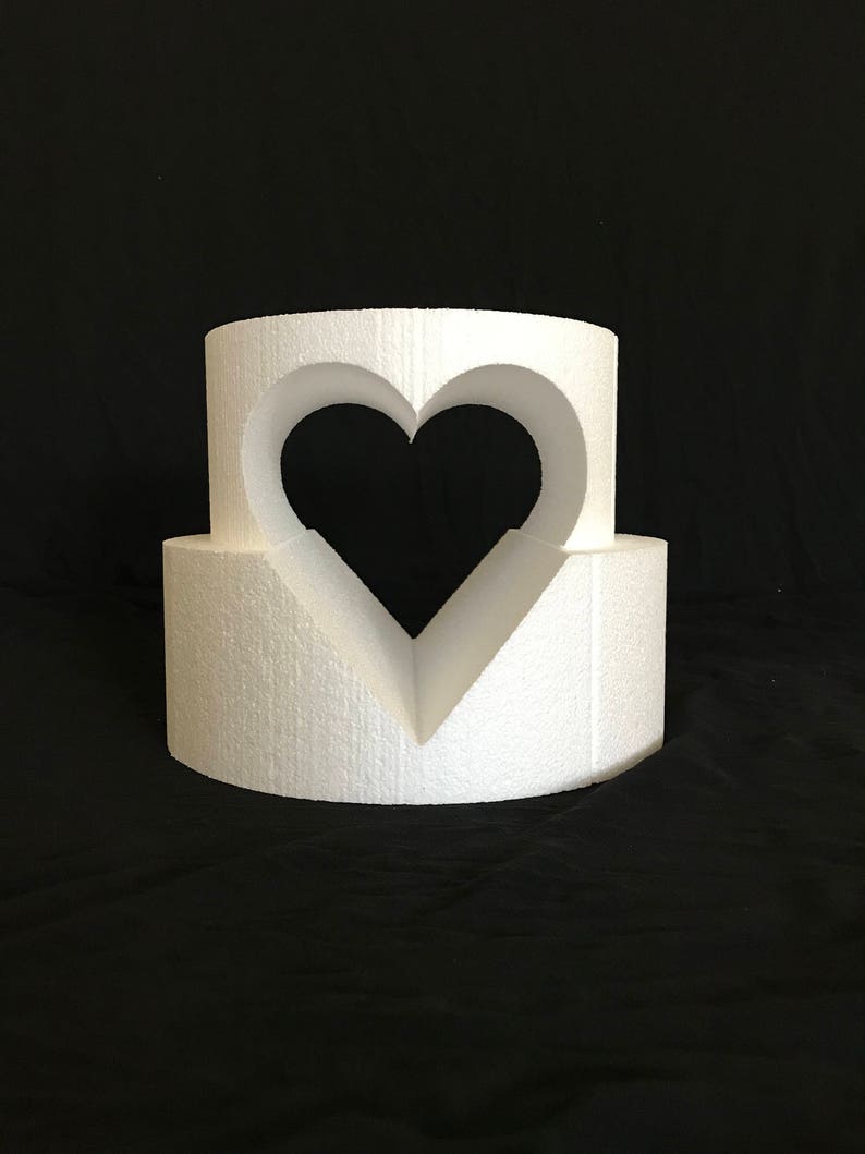 Cake Dummy Set With Heart Cutout Etsy