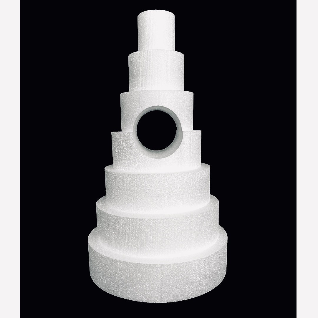 Custom Round Cake Dummy Set with 6" hole