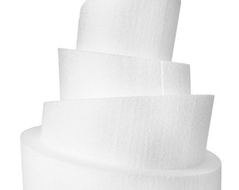 Whimsical, Topsy Turvy Cake Dummy set with a 4" to 2" slant - Set Of 4 Individual High Quality Pieces.