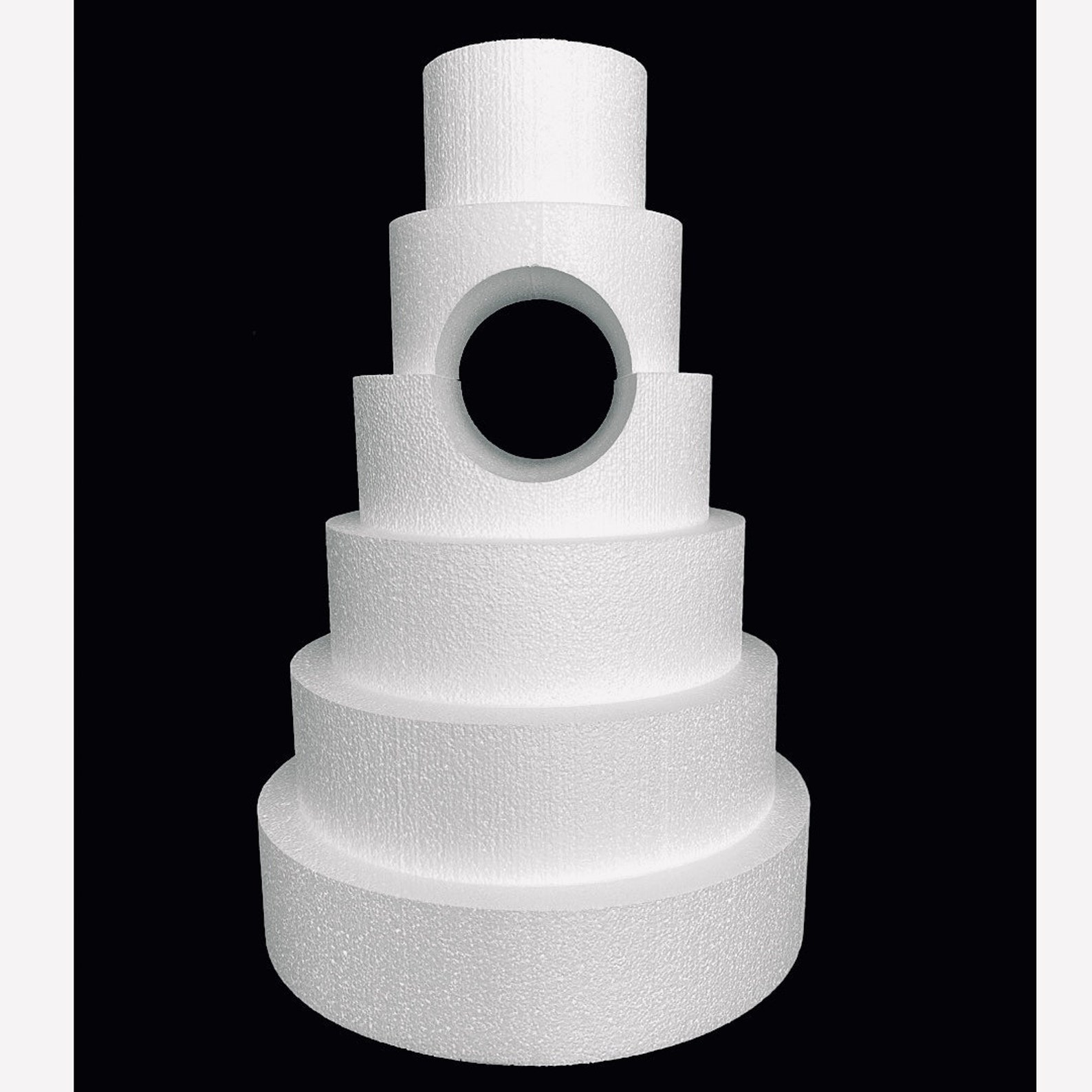 Custom Round Cake Dummy Set With 6 Hole Cutout Etsy