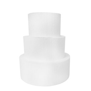 Round or Square Cake Dummy set - Set Of 3, sizes are 6", 8", & 10"