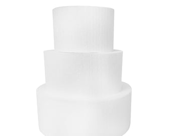 Round or Square Cake Dummy set - Set Of 3, sizes are 6&quot;, 8&quot;, & 10&quot;