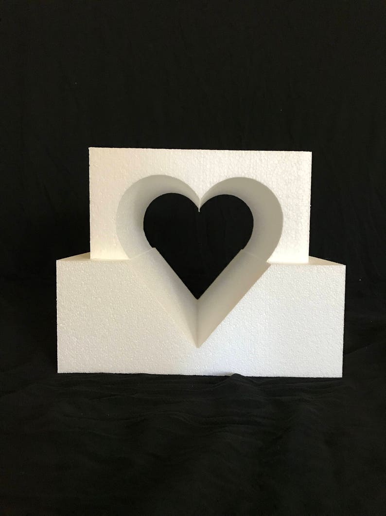 Cake Dummies with Heart Cutout Etsy