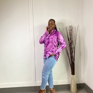 Osun Satin Adire Shirt