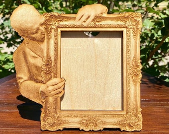 Joe Biden sniffing people picture frame, engraved wood frame, Joe Biden sticker included, Let&#39;s go Brandon, FJB, political gift