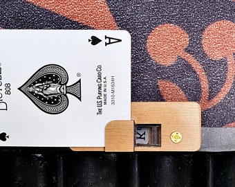 Blackjack table hole card peeker with or without light, can be personalized, card reader, casino card games, blackjack table accessories