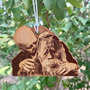 Joe Biden sniffing Sasquatch unscented car air freshener, Joe Biden sticker included, Let&#39;s go Brandon, political gift