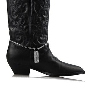Weatherproof Biker Boot Chain, Boot Bracelet, Boot Chains, Stainless Steel, Western Boot Accessories, Steel Boot Jewelry, Cowboy Boot Fringe