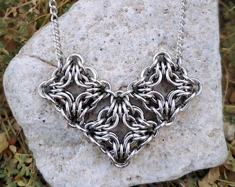New 11th Anniversary Steel Necklace | Steel Anniversary Present for Wife | Handcrafted Necklace | Stainless Steel Anniversary for 11th Year