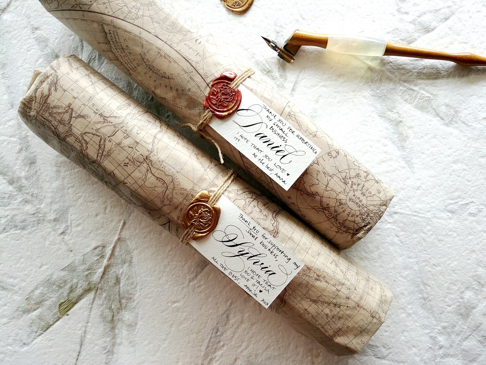 Calligraphy Service on Hand Aged Parchment Paper Calligraphy Etsy