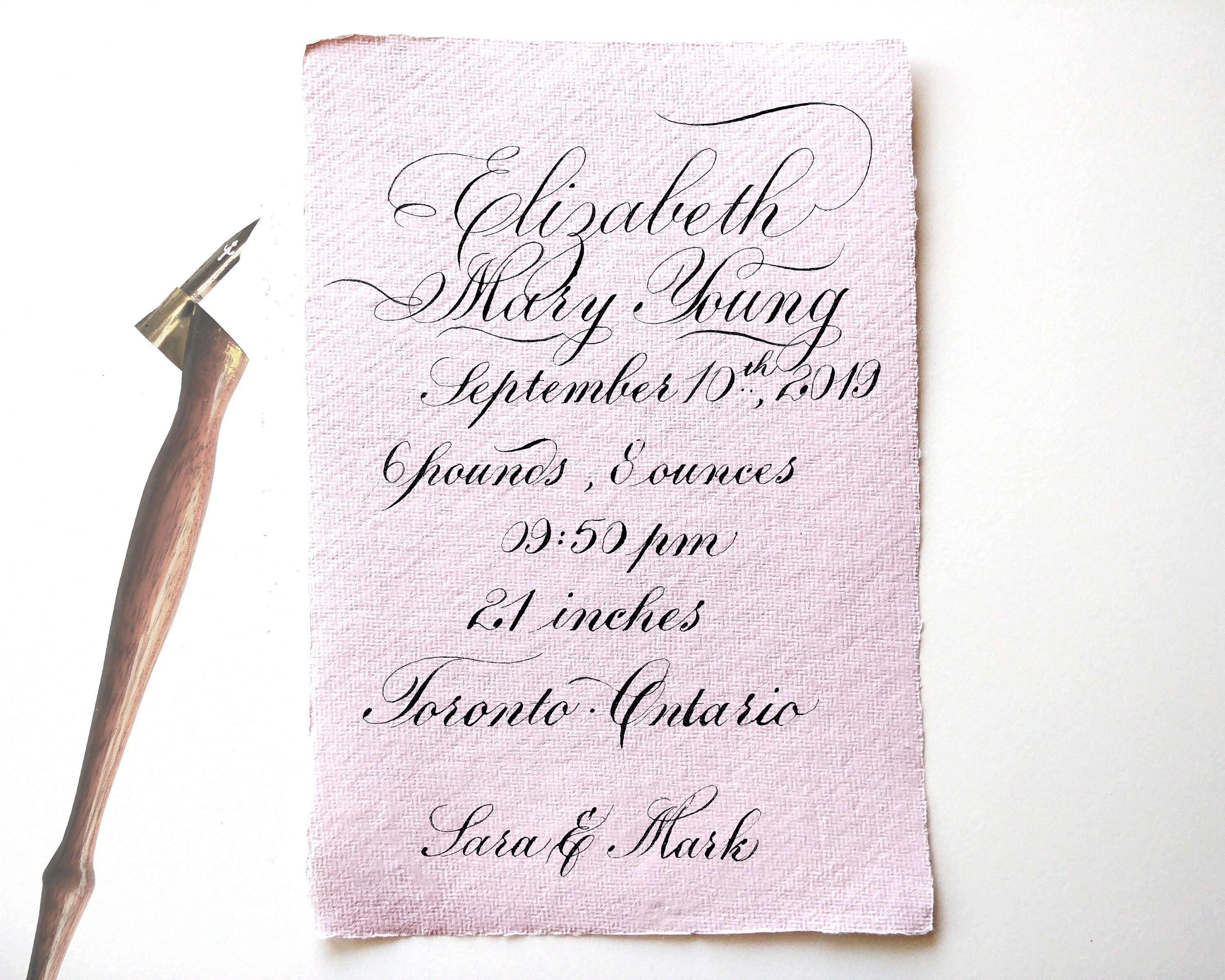 custom calligraphy quote with watercolor art poem verse etsy