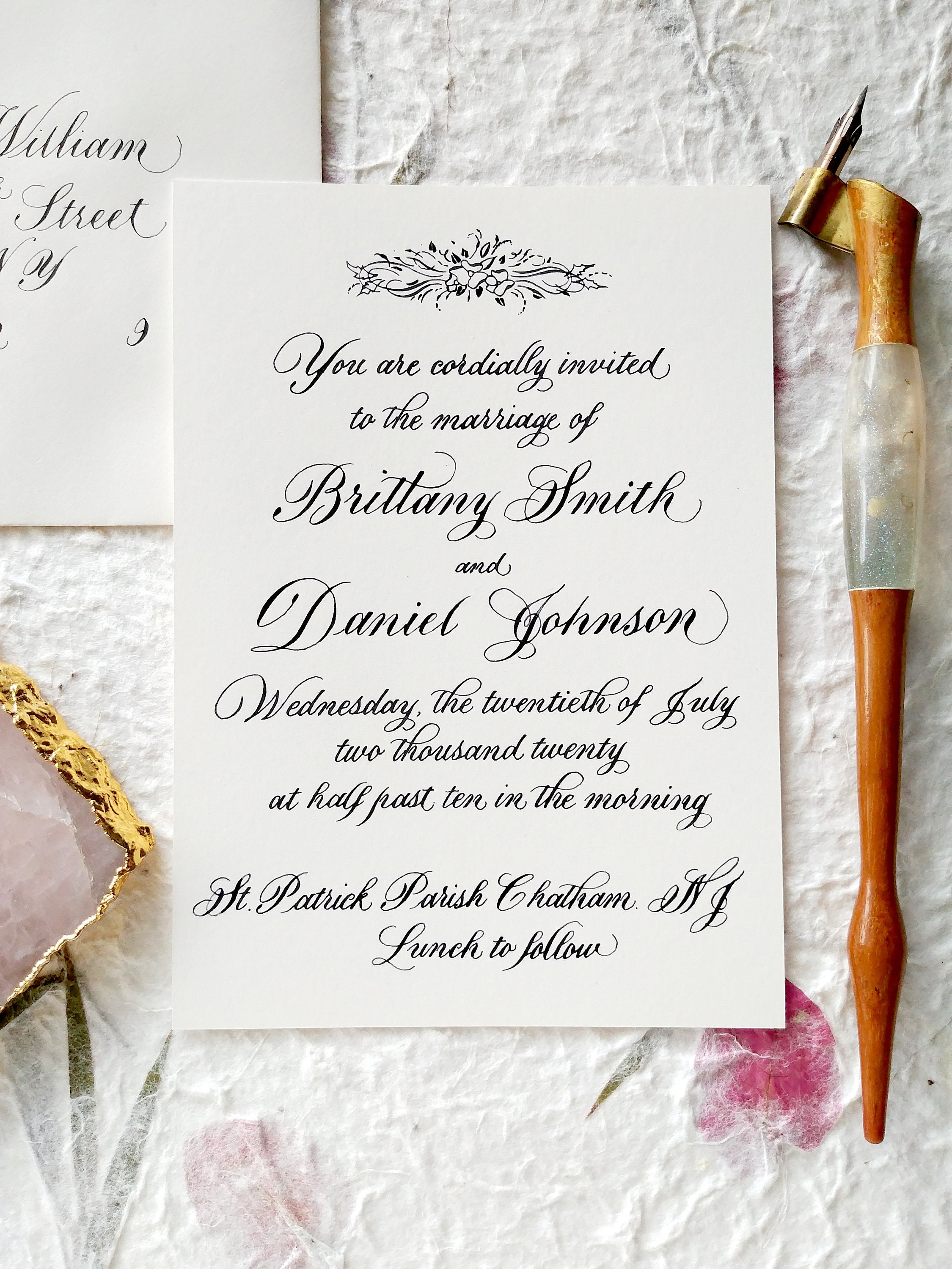 Handwritten Invitations for Weddings Announcements Corporate Etsy