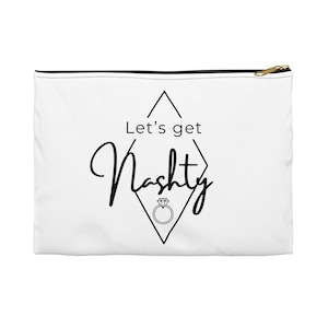 Accessory Pouch for Bachelorette Party, Bridal Shower Cosmetic Bag, Fun Gift for Bridesmaids, Wedding Prep Organizer, Personalized [...]