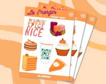 Kürbis Gewürz StickerBogen! Pumpkin Spice Latte / Kürbis Aufkleber / Kürbis Leckerli / PSL / Stickers / Planner Stickers