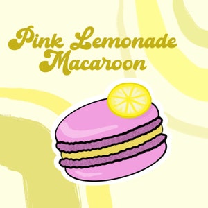 Pinke Limonade Macaroon Sticker - Limonade - Laptop Aufkleber - Wassermann Aufkleber - Süße Sticker - Gastgeschenk - Kinderparty