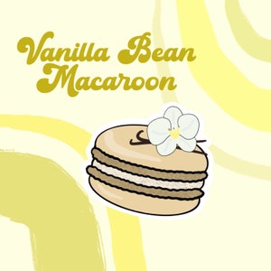 VanilleBohne Macaroon Sticker - Vanille Macaroon - Laptop Aufkleber - Wasserflasche Sticker - Süße Sticker - Gastgeschenk - Kinderparty