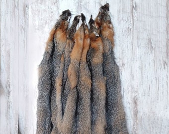 Tanned Grey Fox Fur Pelt