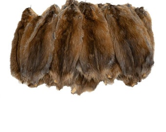 Tanned Muskrat Fur Pelt