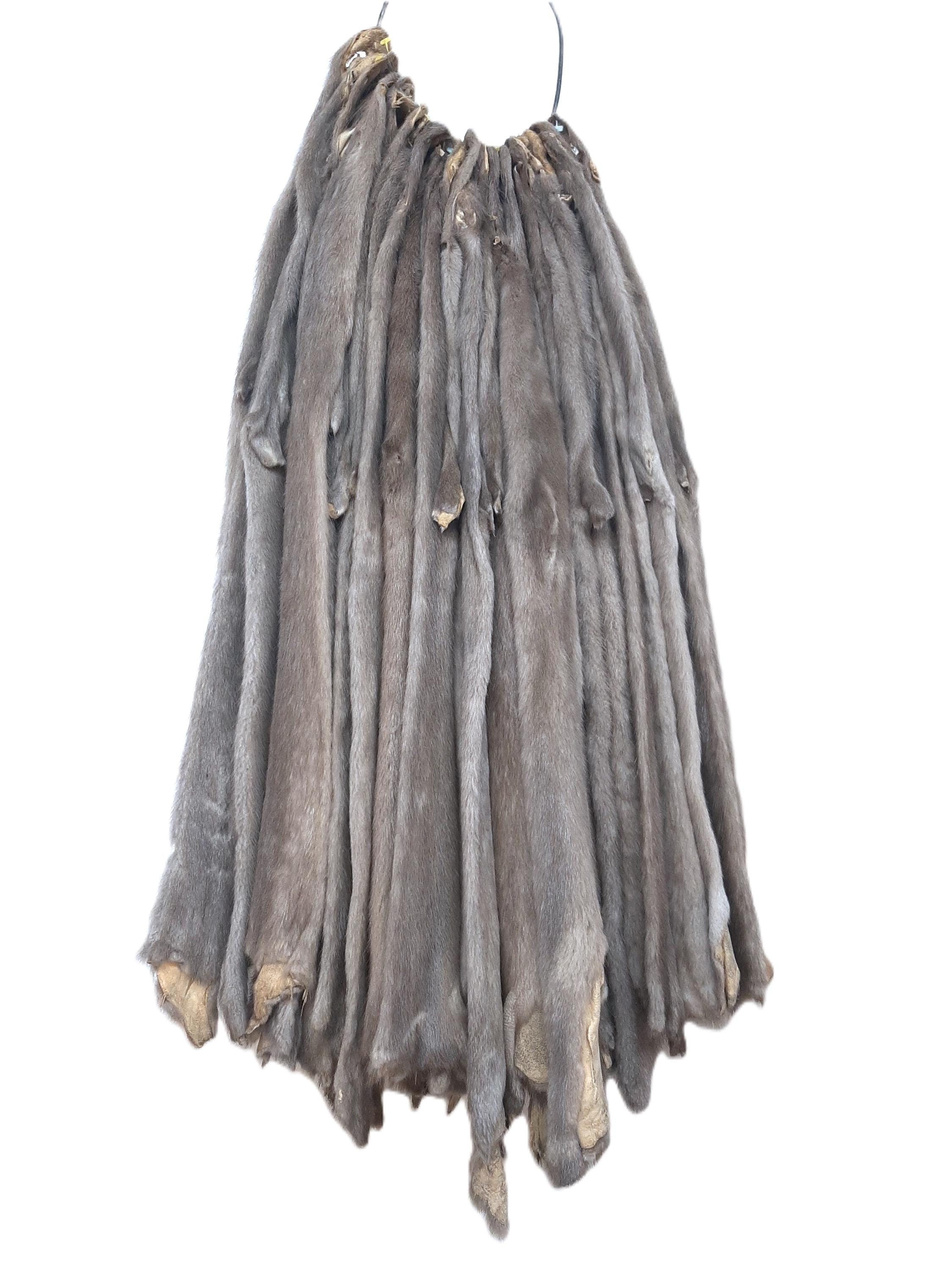 Ranched Mink Pelt, Silver Blue/Grey Blue