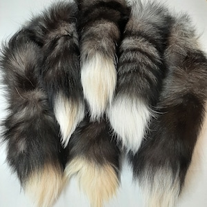 Stunning Silver Fox Tail-Real Fur-Big & Bushy