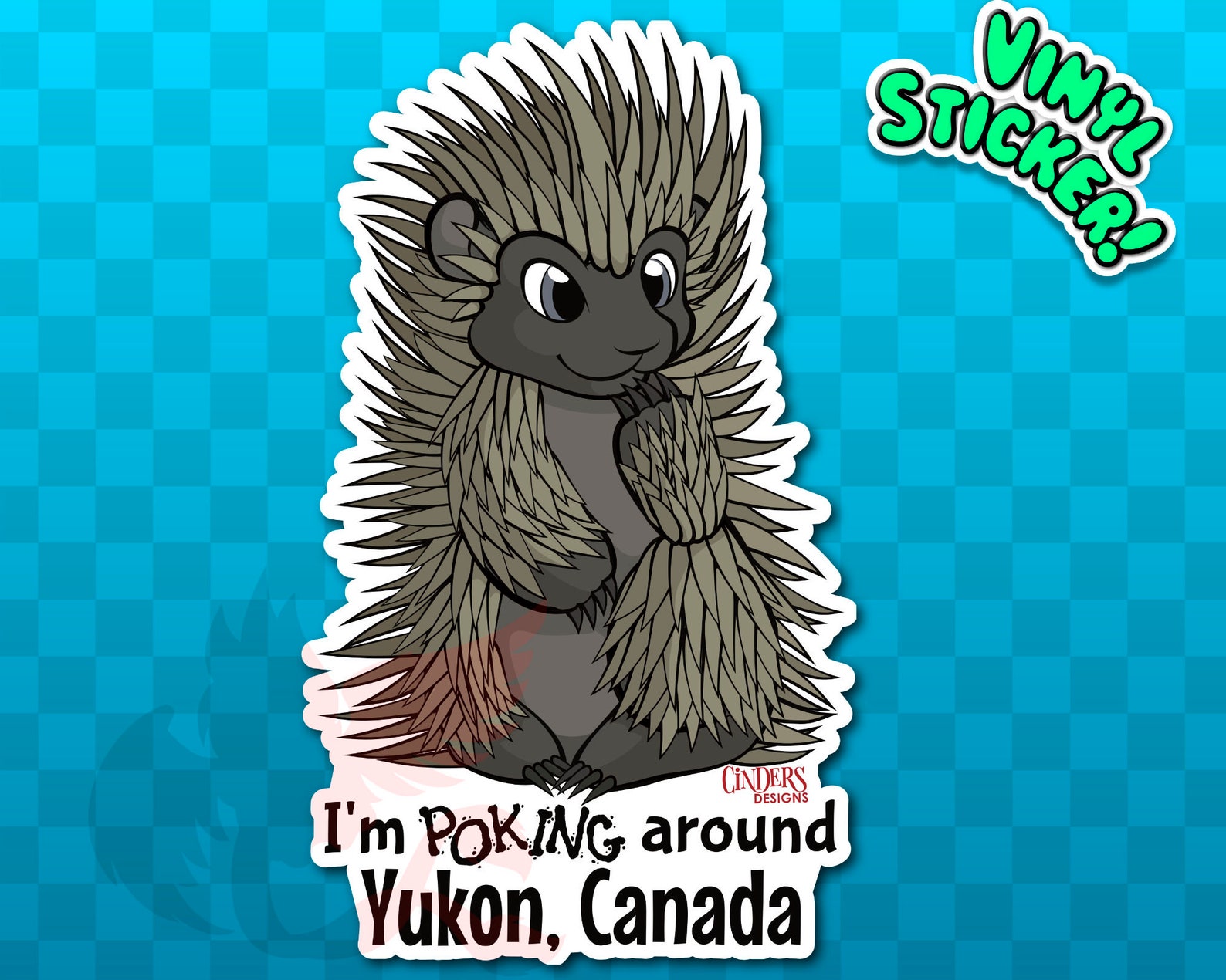 Libertarian Porcupine Sticker Self Adhesive Vinyl Liberty V2 - Foto 2