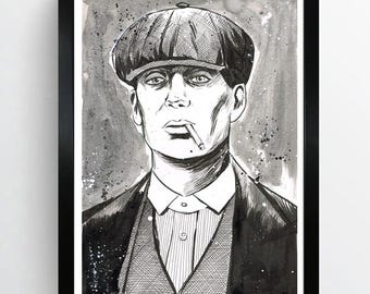 Tommy Shelby Peaky Blinders A4 Original Artwork
