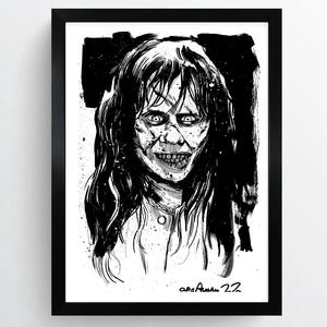 The Exorcist Regan A4 Original Artwork
