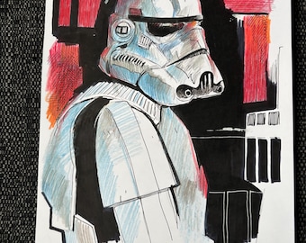 Storm Trooper Original A4 Artwork Star Wars