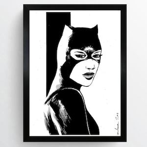 Catwoman A4 Original Artwork
