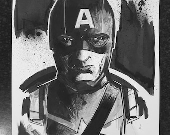Captain America origineel A4-kunstwerk