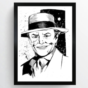 Oeuvre d&#39;art Jack Nicholson Joker A4