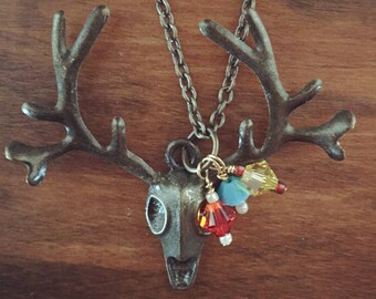 Deer Skull Necklace - Etsy