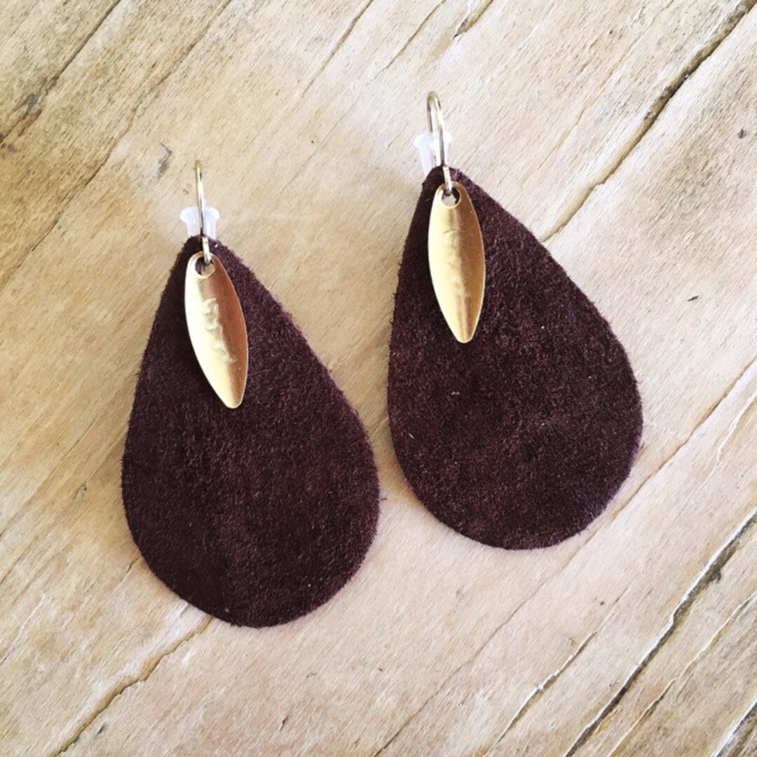 Fishing Lure Earrings, Fishing Jewelry, Lure Earrings, Leather Earrings Leather & Lure brown Etsy